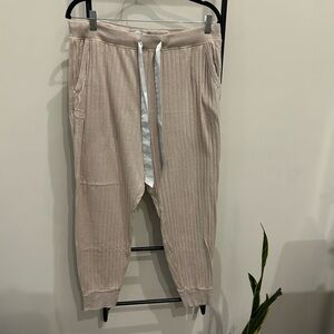 Abercrombie & Fitch Beige Sweater Ribbed Joggers